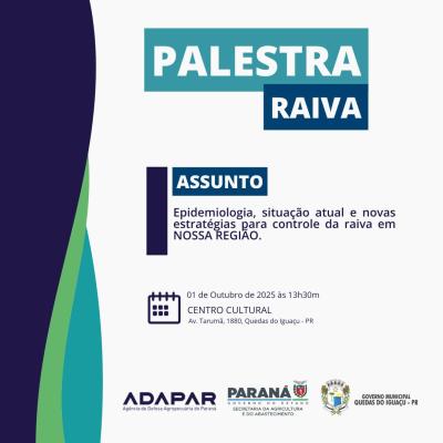 ADAPAR promove palestras sobre estratégias para o controle da raiva bovina em Laranjeiras do Sul